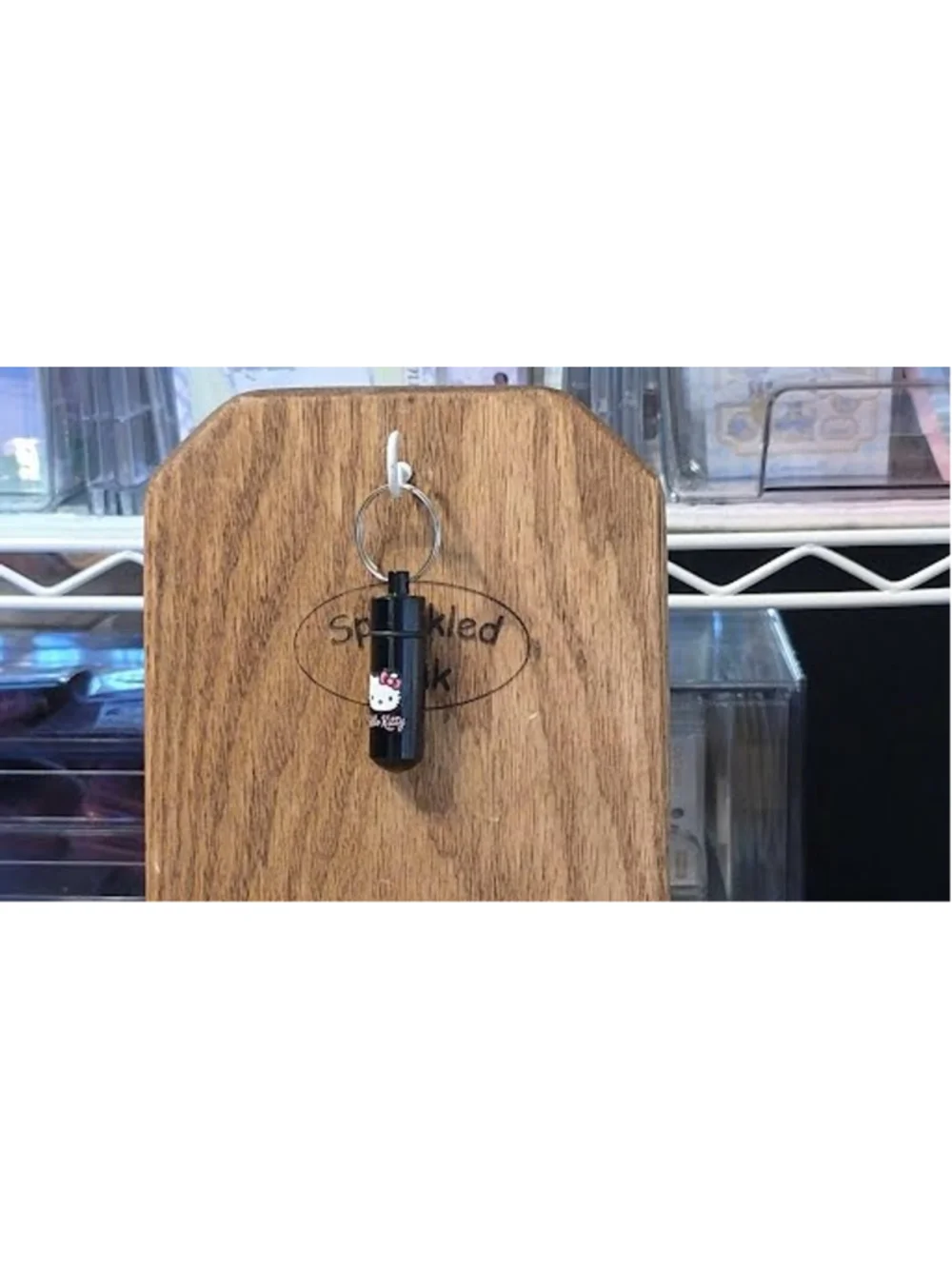 #HK-2310 Hello Kitty Mini Pill Container Keychain Black
